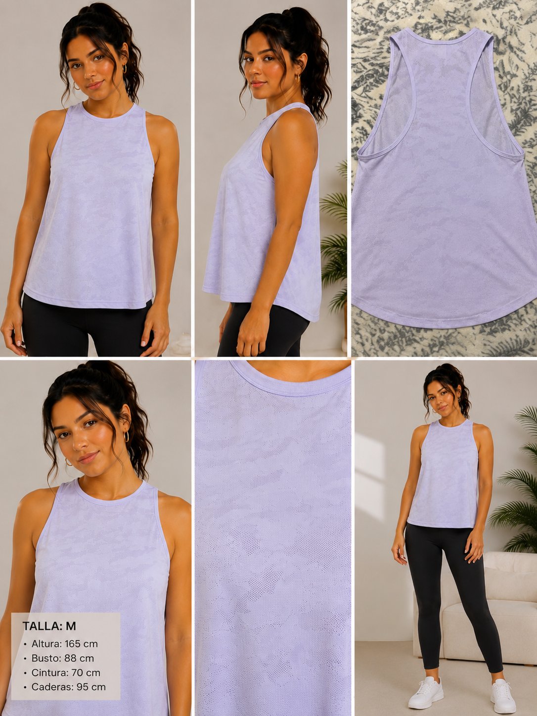 Blusa Deportiva Sin Mangas – Lavanda