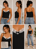 Top de Tirantes con Encaje – Negro