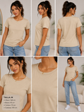 Camiseta Básica de Manga Corta – Beige