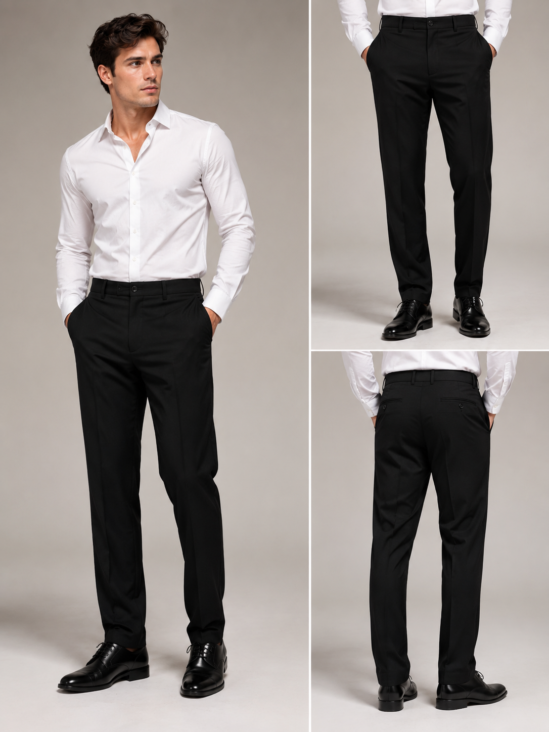 Pantalón Negro de Vestir para Hombre