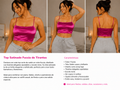 Top Satinado Fucsia de Tirantes para Mujer