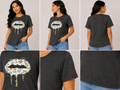 Camiseta Estampada para Mujer – Gris Jaspeado