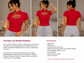 SHEIN ICON | Top Rojo con Escote de Tiras y Detalle Metálico